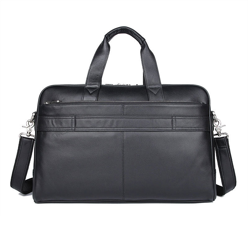 Hot Leather Business Briefcase First Layer Cowhide Men's Bag Nappa Leather 17 Inch Laptop Bag