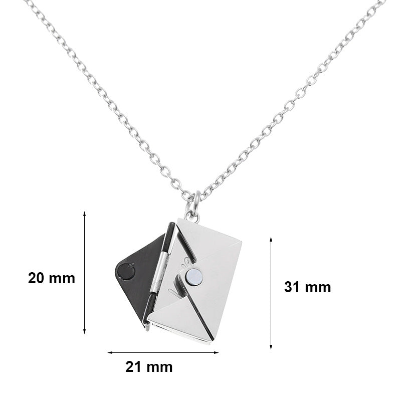 All-Match Envelope Love Letter Necklace Simple Clavicle Chain