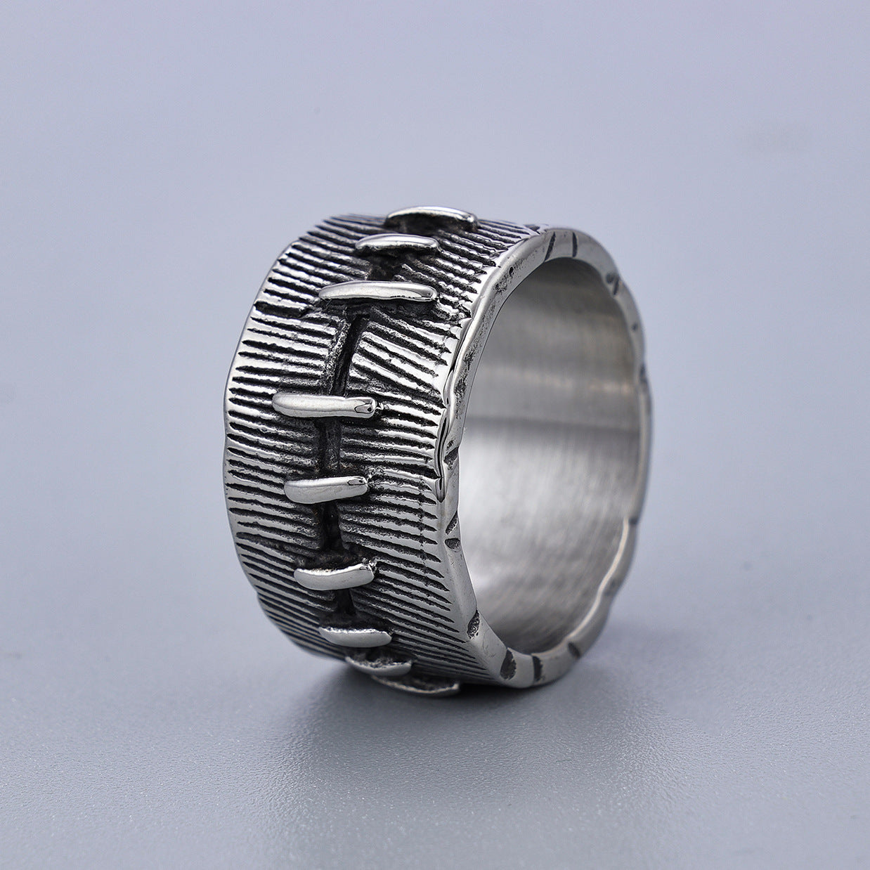 Niche Advanced Dark Punk Stitched Fashion Men's Essential Ring In Stock