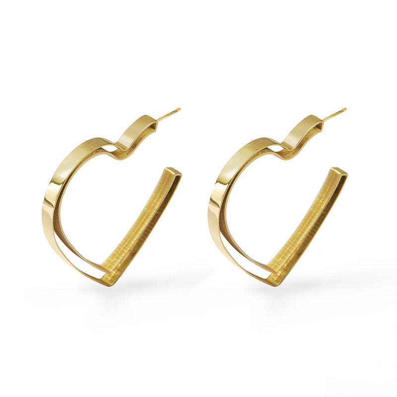 Internet Celebrity Personality Irregular Notched Geometric Earrings