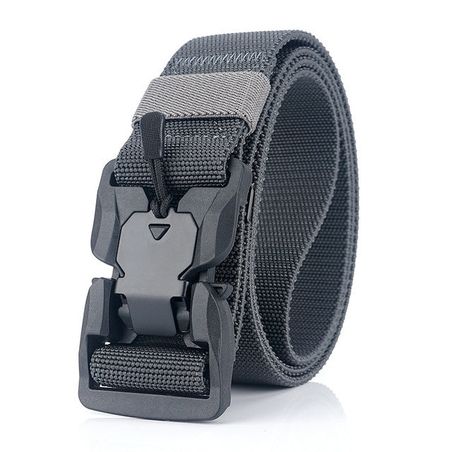 Outdoor Tactical Nylon Magnetic Buckle Elastic Belt Braided Belt Neutral Belt Safety Rope