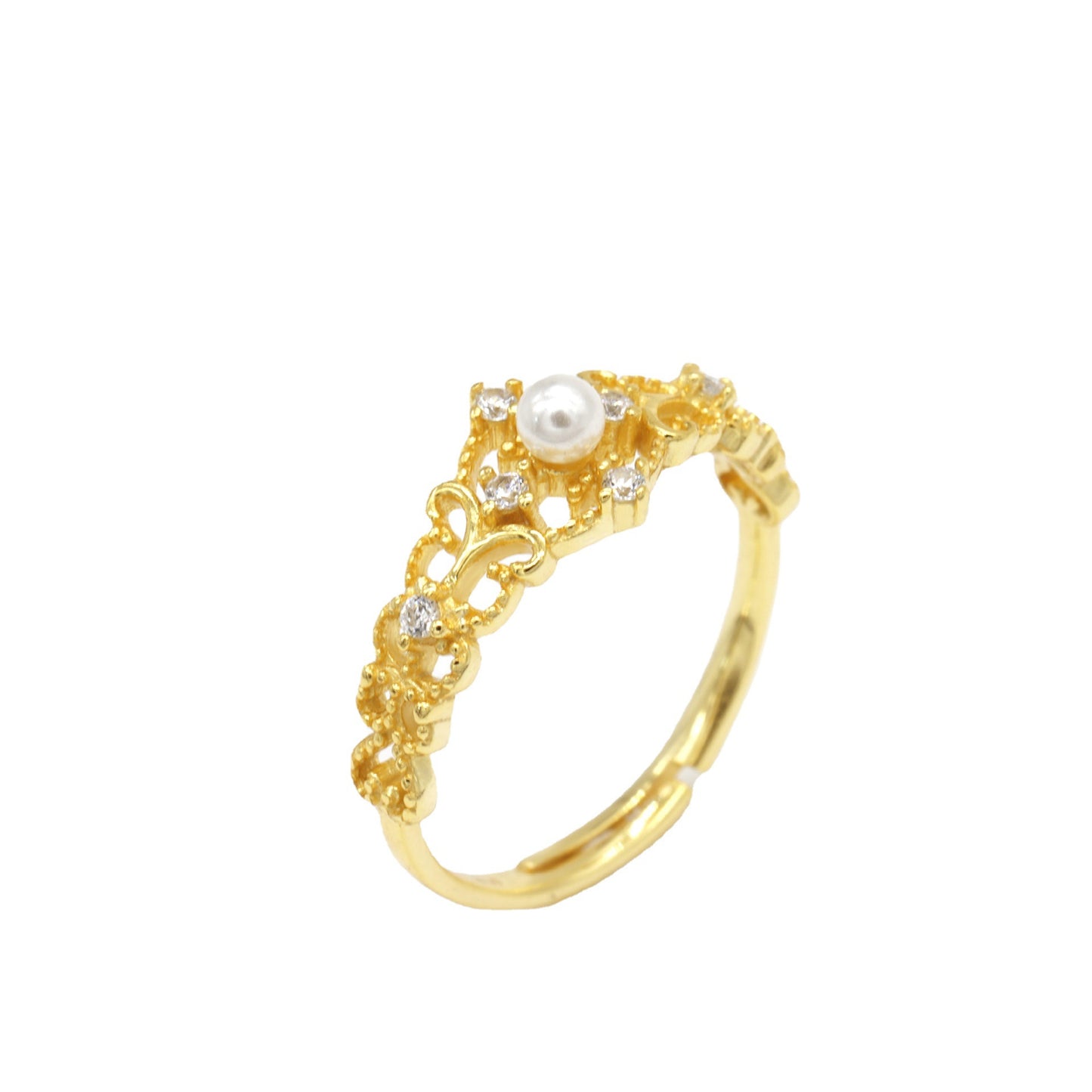 Women's Gold-Plated Antique Hollow Ring