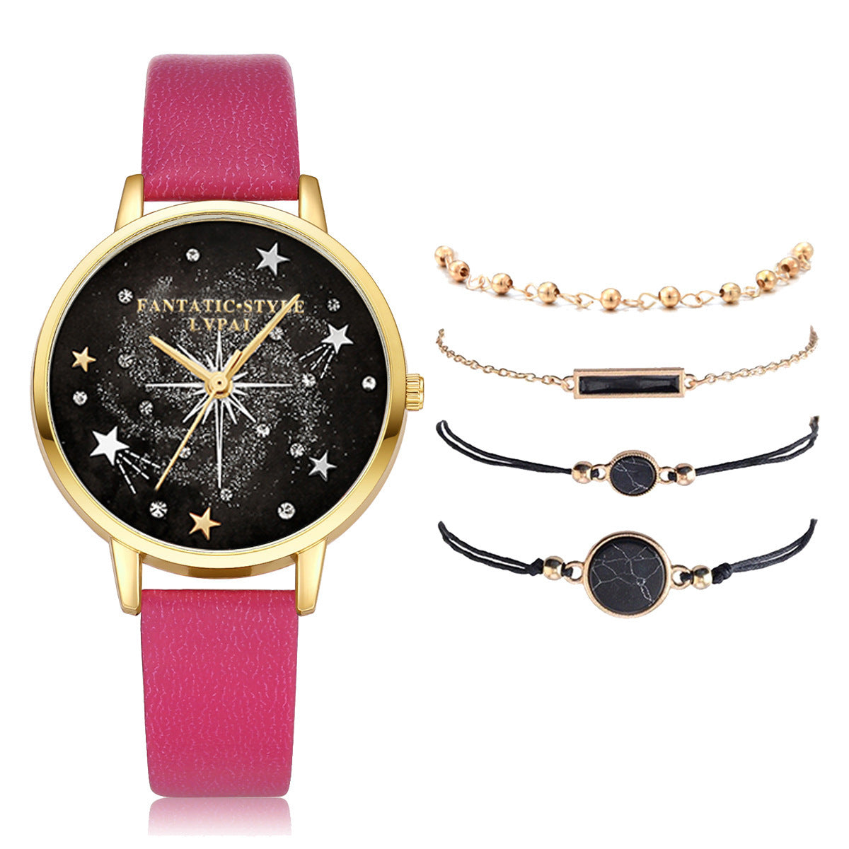 Starry Sky Female Watch Bracelet Combination Set