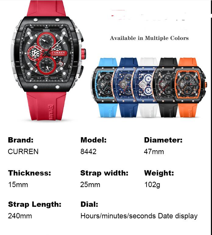 Men's Six-Pin Quartz Tape Men's Watch