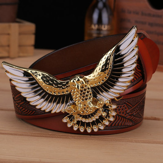 Men's Fashion Eagle Leather Belt