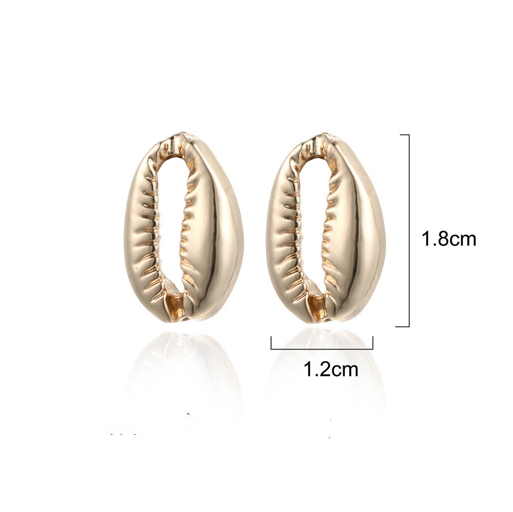 Creative Simple Personality Alloy Shell Earrings