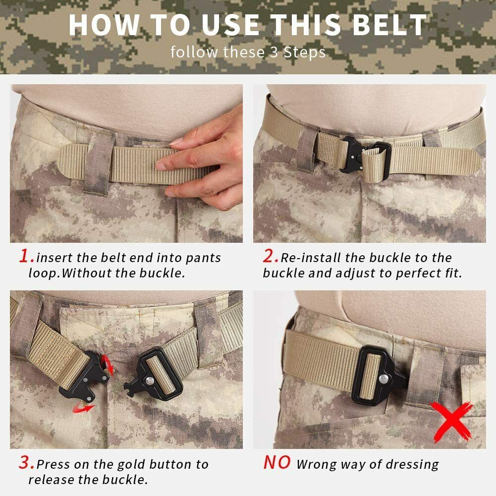 Premium Men Casual Military Belt Tactical Waistband Rescue Rigger Nylon Belt Usa