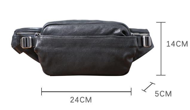 Men's Small Backpack Single Shoulder Cross-Body Head Layer Cowhide Fanny Pack