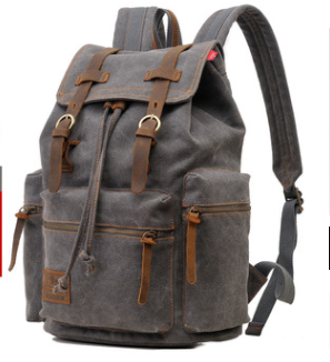 Men's and Women's Canvas Backpack 15.6 Inches Large Capacity