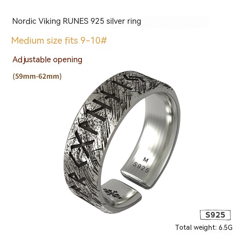 Nordic Viking Luen Letters Ring