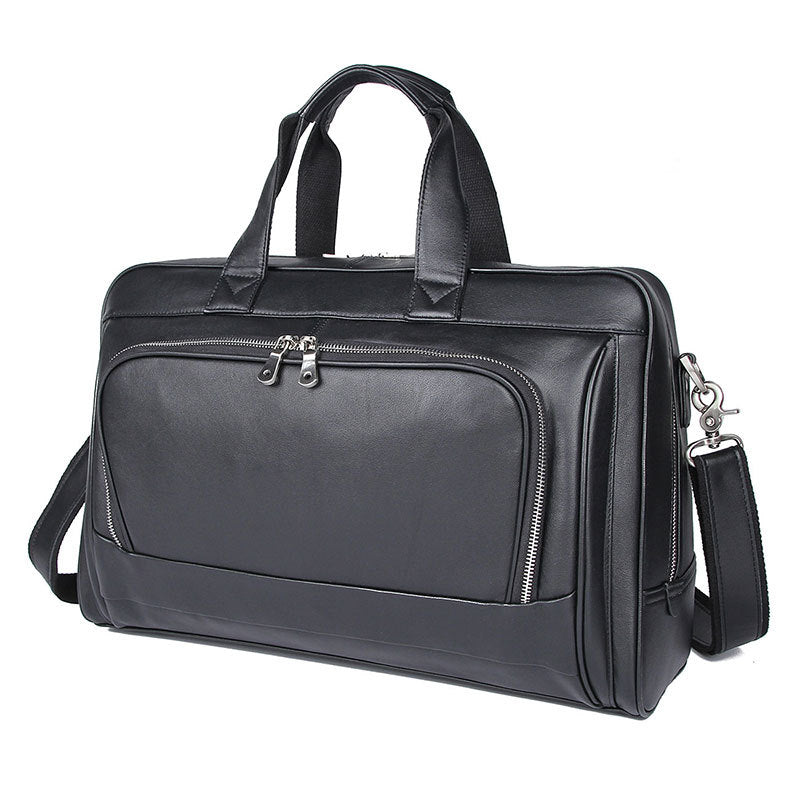 Hot Leather Business Briefcase First Layer Cowhide Men's Bag Nappa Leather 17 Inch Laptop Bag