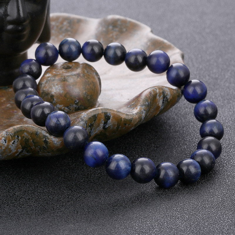 Ethnic Blue Tiger Eye Stone Bracelet