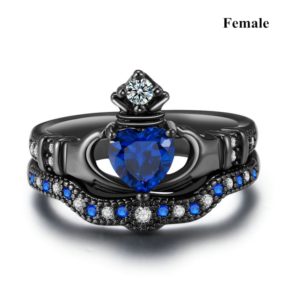 Crown Love Sapphire Female Ring