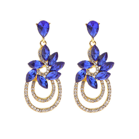 Hot European And American Fashion Flower Earrings