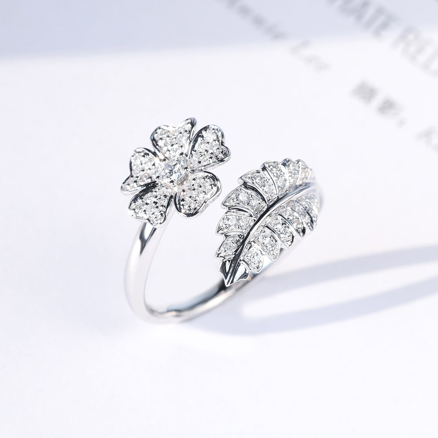 Creative Flower Ring Fashion Big Flower Full Diamond Ring