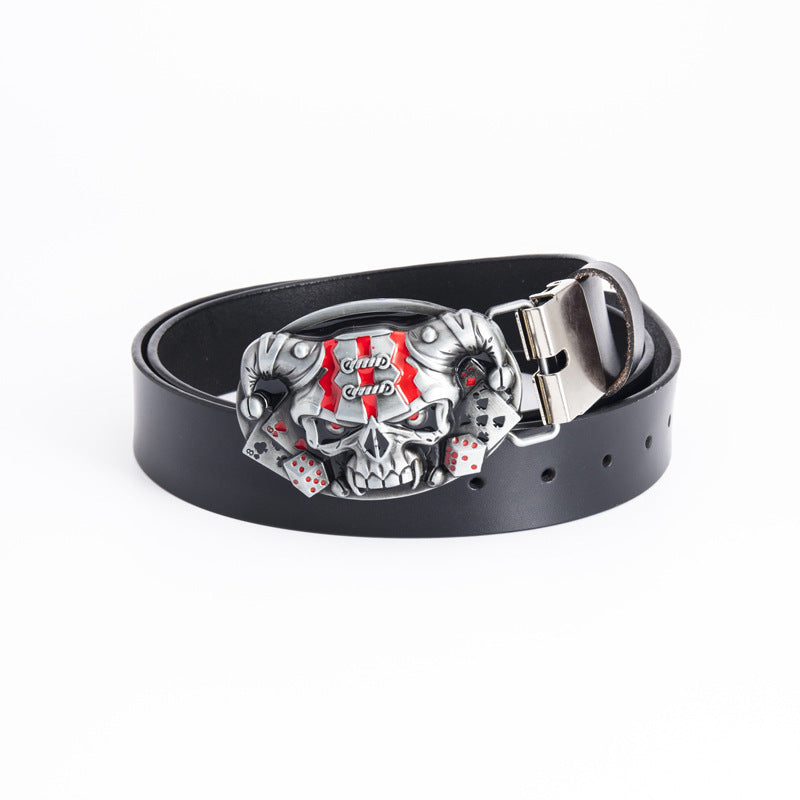 Fashion Simple Skull Shape Leather Belt