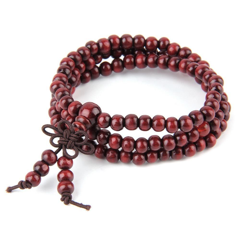 6Mm Natural Sandalwood Buddhist Buddha Meditation 108 Beads