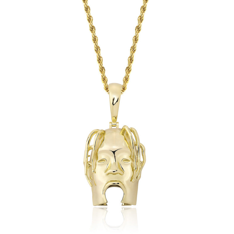 Hip Hop Head Necklace Pendant