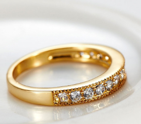 Exclusive Love Ring European And American Style Wedding Ring 18K Gold High-Grade Aaa Zircon Ring