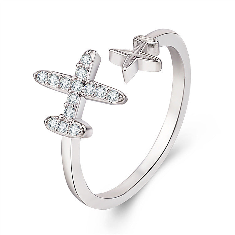 Charm Adjustable Plane Ring Women