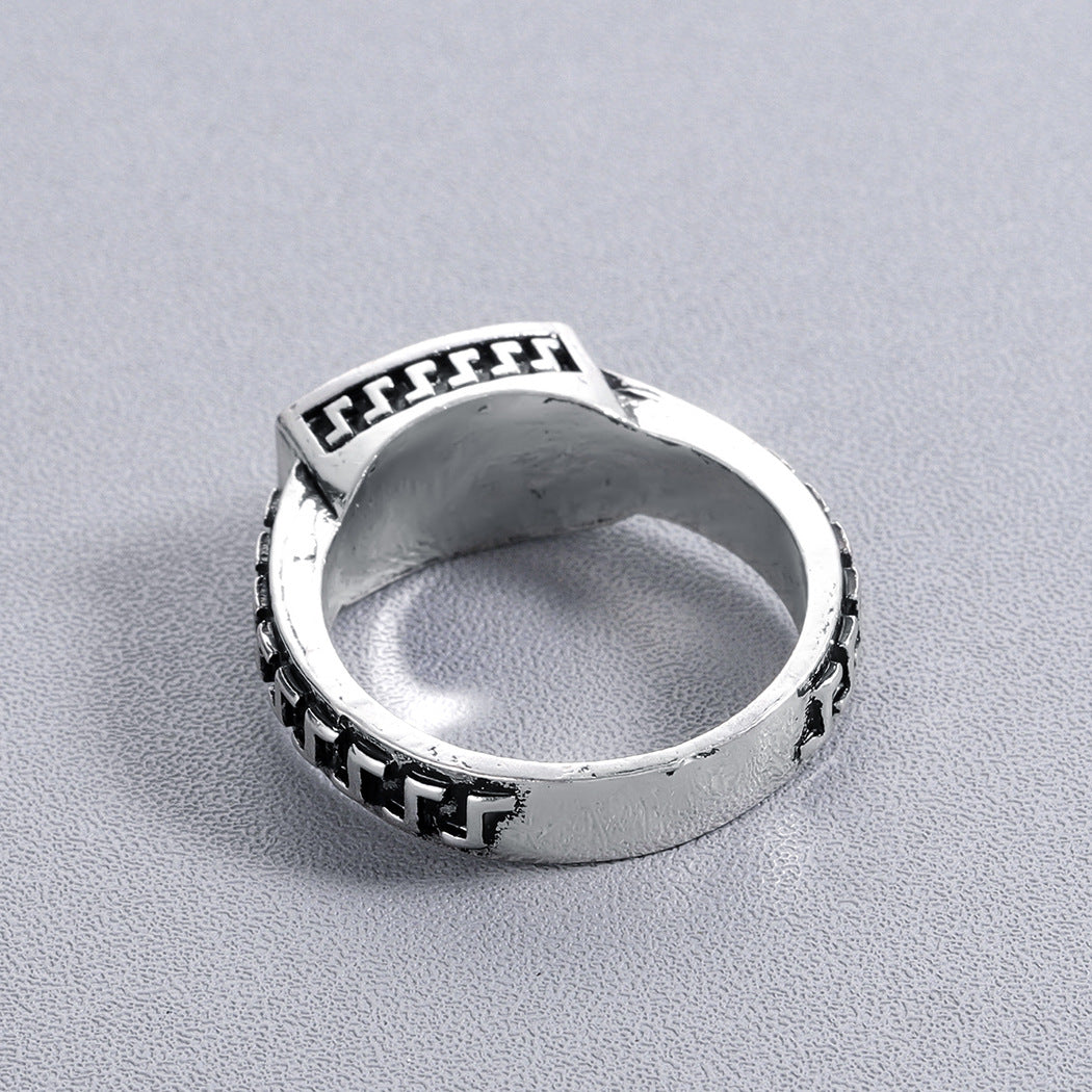 Men's and Women's Fashion Simple Thai Silver Retro Ring