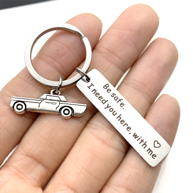 Stainless Steel Key Ring Drive Safe I Need You Here