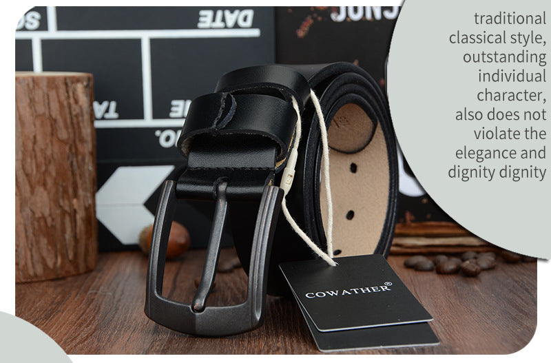 Dynamic Buckle Leather Belt Belt