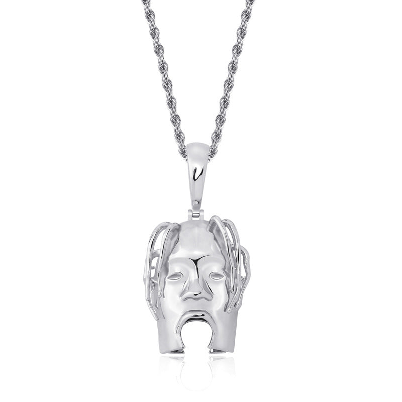 Hip Hop Head Necklace Pendant