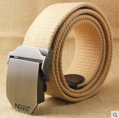 Men's Canvas Belt Thickening Custom Outdoor Tactical Belt Army Fan Fat Belt Belt Of Young Students