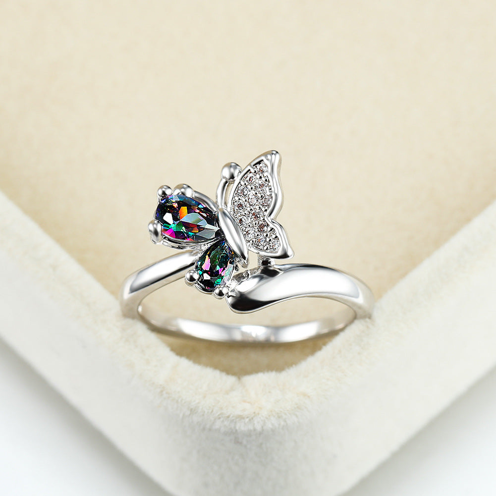 Butterfly Female Ins Net Celebrity Style Personality Ring