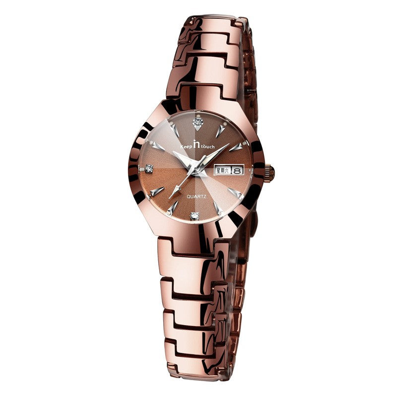 Luminous Watch Couple Watch Calendar Quartz Watch