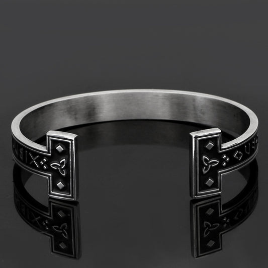 Titanium Steel Personality Digital Text Bracelet