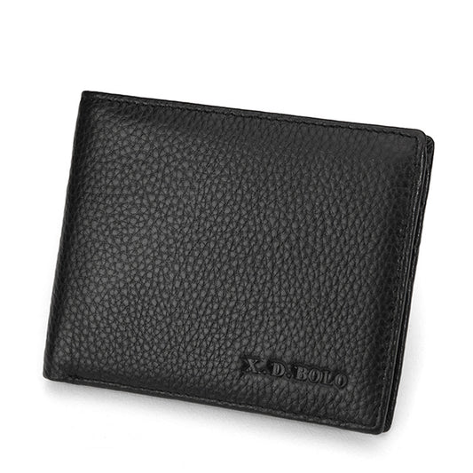 Men's Leather Wallets Ultra-Thin First Layer Cowhide Short Wallet