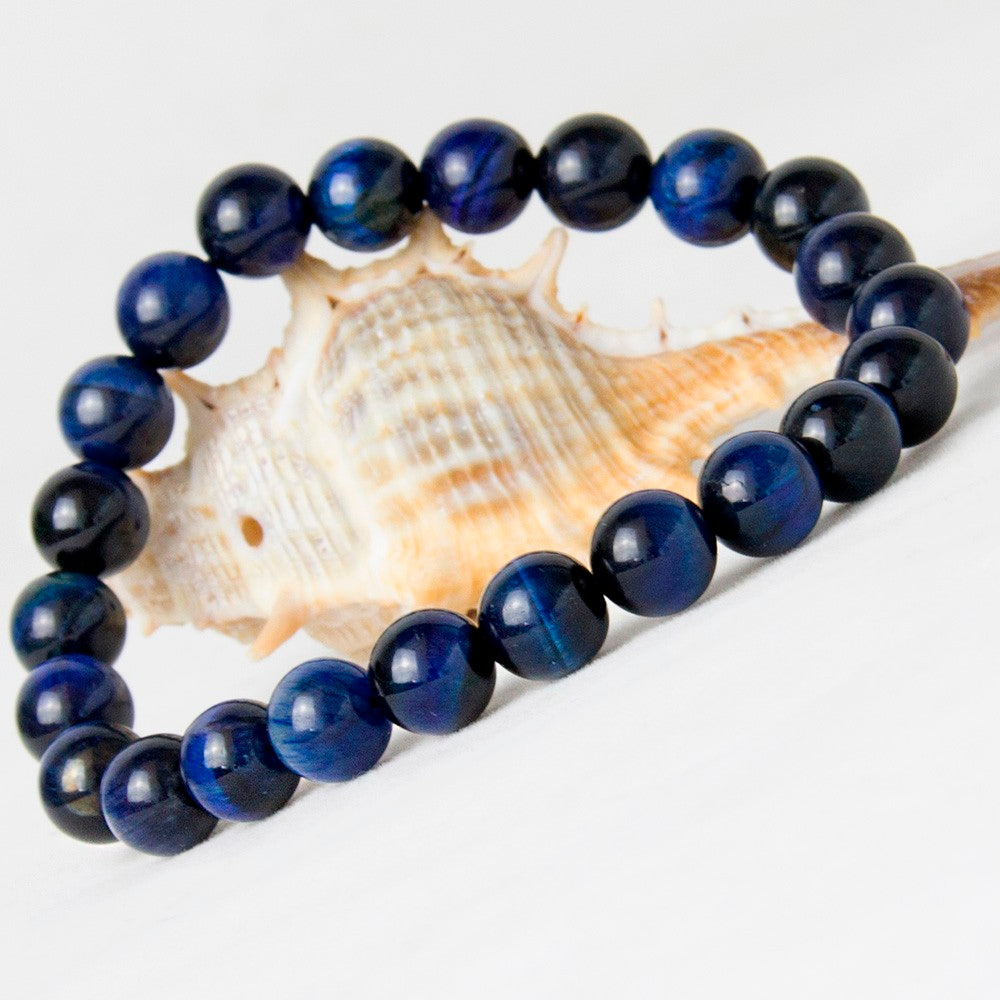 Ethnic Blue Tiger Eye Stone Bracelet