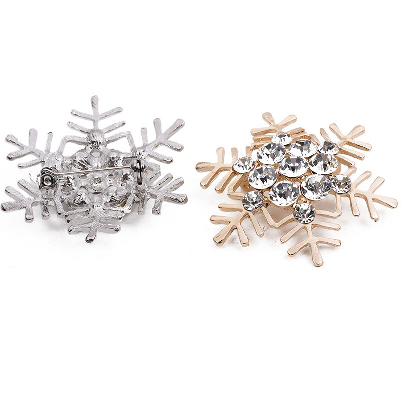 Diamond Snowflake Brooch