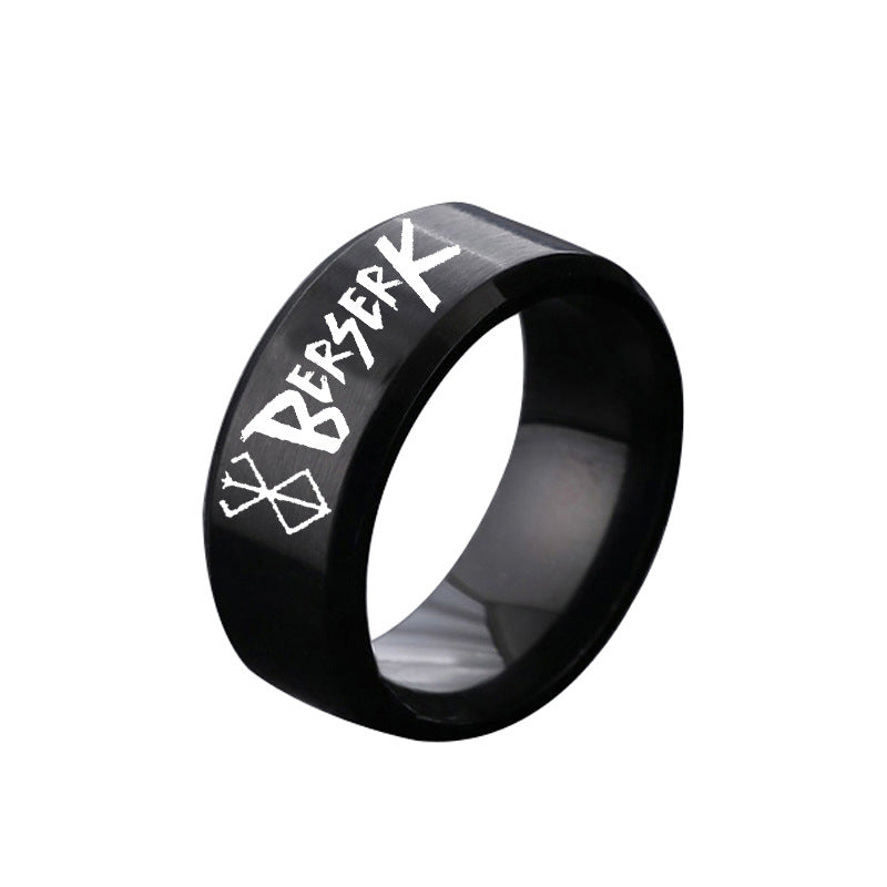 Stainless Steel Cartoon Laser Personalized Small Gift Ring