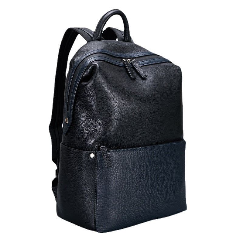 Men's Retro Casual Top Layer Cowhide Backpack