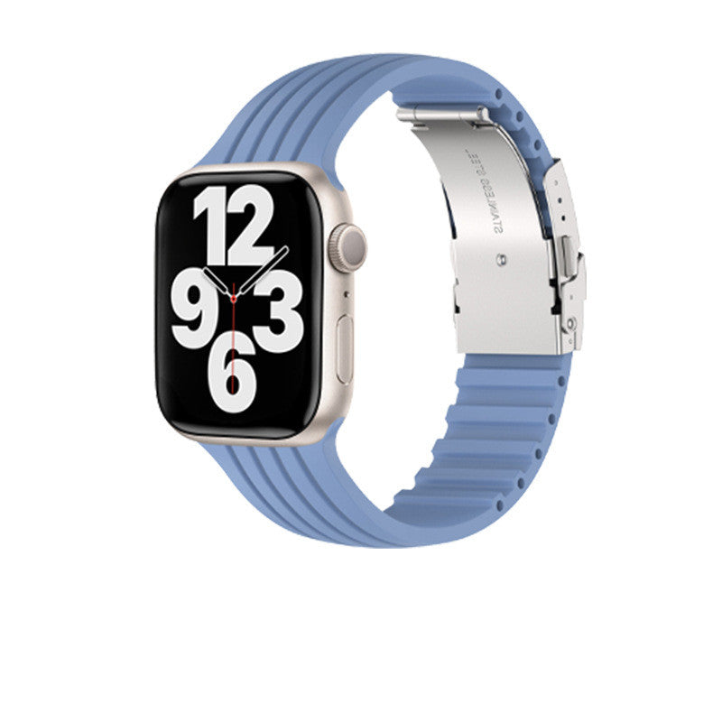 Silicone Stripe Apple Watch Strap For Men and Women