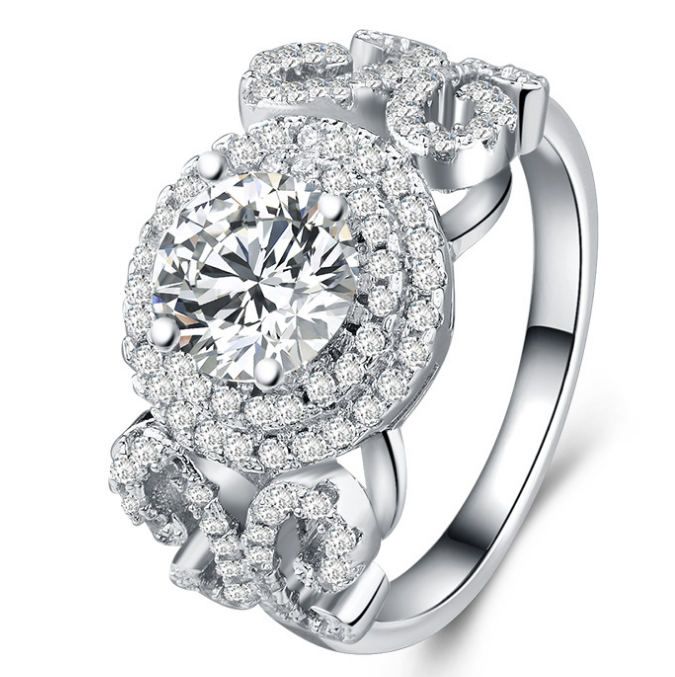 Stylish Temperament Zircon Engagement Ring