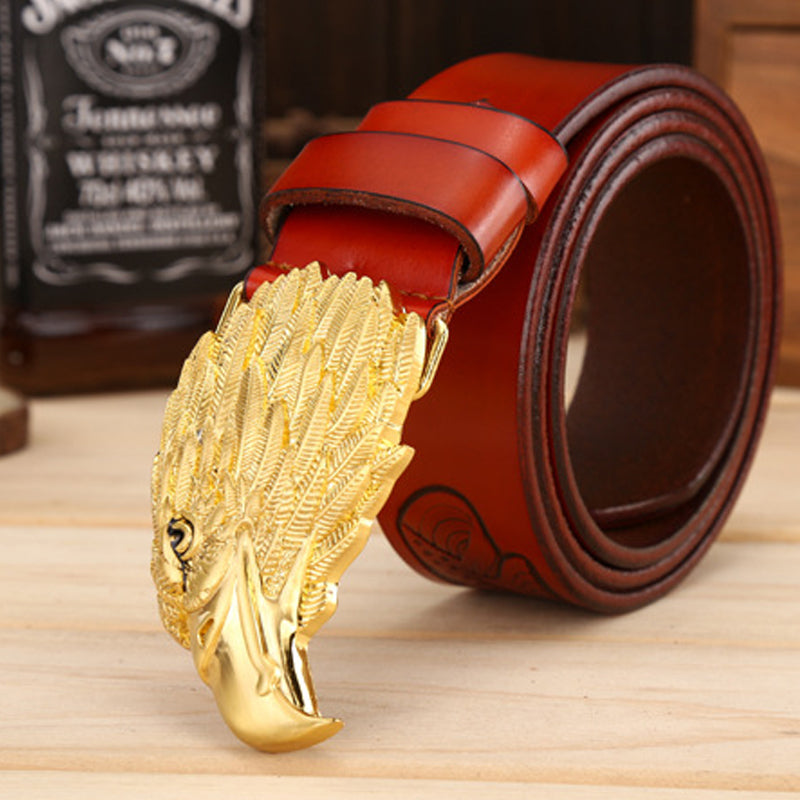 Personalized Eagle Head Buckle Men's Belt