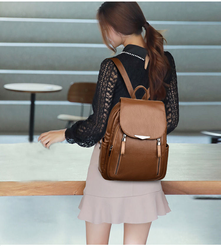 Backpack Ladies All-Match Small Backpack Casual Fashion Travel School Bag