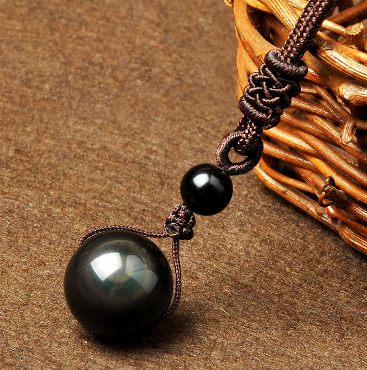 Obsidian Celestial Eye Necklace