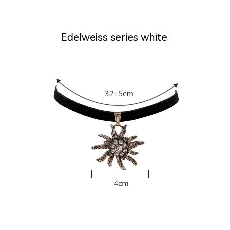 Beer Festival Bavarian Pendant Edelweiss Necklace