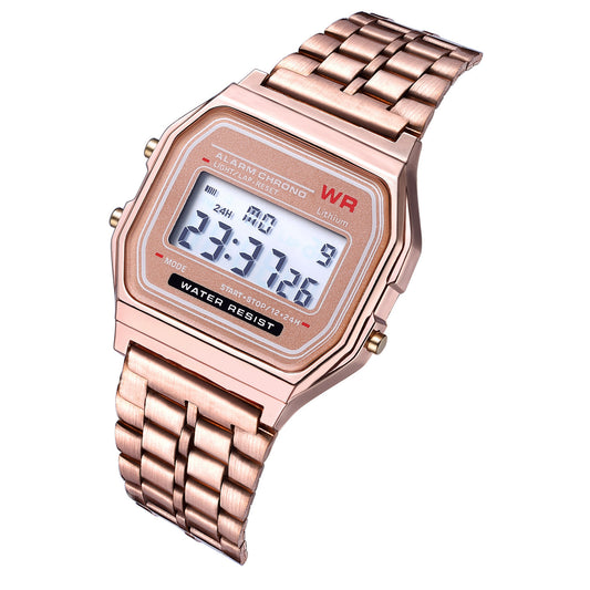 Steel Band Electronic Watch