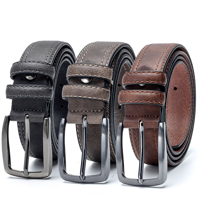 Men Vintage Belts For Jeans Luxury Split Leather Belt Men Famous Belt For Man Designer Belts With Vintage Style