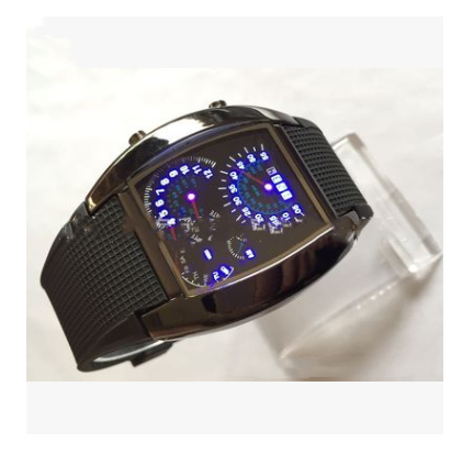 LED Electronic Aviation Watch Men's Fashion Sports Dashboard Creative Watch