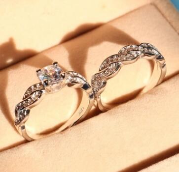 Hot Set Of Rings Wedding Ring Set Men and Women Couple Ring Jewelry