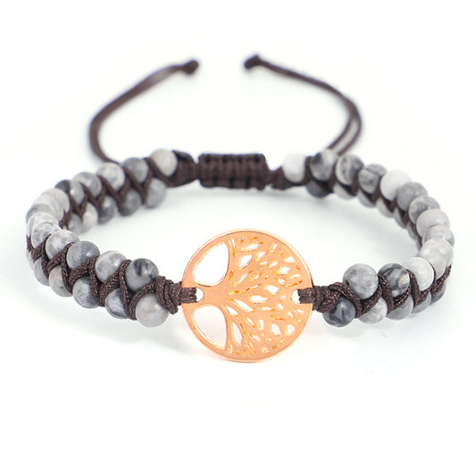 Woven Twine Double Tree Of Life Yoga Bracelet