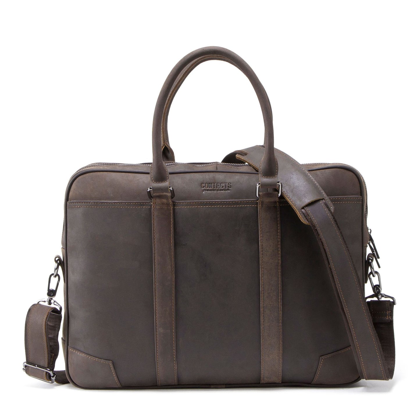 Leather Men's Business Briefcase Multifunctional