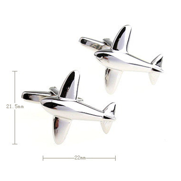 Glossy Metal Airplane Shape Cufflinks Dongguan Men's Cuffs French Shirt Cuff Studs Buttons